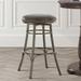 Red Barrel Studio® Ellis Island Swivel Bar & Counter Stool Upholstered/ in Black/Brown/Yellow | 30 H x 18 W x 18 D in | Wayfair