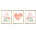 Outside In Art Studio Contemporary Flowers w/ Name for Girls Room, Paper Prints Paper in Orange/Pink/Green | 14 H x 11 W x 0.06 D in | Wayfair