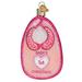 Old World Christmas Baby Bib Hanging Figurine Ornament Glass in Pink | 0.5 H x 2.25 W x 4 D in | Wayfair 32386