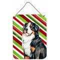 The Holiday Aisle® Candy Cane Holiday Christmas Print on Plaque Metal in Green/Red | 16 H x 12 W x 0.02 D in | Wayfair THLA3549 39946765