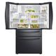Samsung 23 cu. ft. Counter Depth 4-Door French Door Refrigerator w/ FlexZone™ Drawer, Stainless Steel in Black | 70 H x 35.75 W x 31 D in | Wayfair