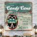 The Holiday Aisle® 'Vintage Ad: Candy Canes' Graphic Art Canvas in Green | 16 H x 16 W x 1 D in | Wayfair 946D98ECB28F44BBBC40A6529DA014BF