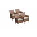 TK Classics Laguna Patio Dining Chair w/ Cushion in Brown | 35 H x 23 W x 21 D in | Wayfair TKC093B-DC-2X-ASH