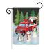 Breeze Decor Snowmen Hot Cocoa Winter Vertical American 2-Sided 19 x 13 in. Garden Flag in Red/Green/Black | 18.5 H x 13 W in | Wayfair