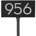 Montague Metal Products Inc. Floating 1-Line Lawn Address Sign Metal in Black | 6 H x 12.5 W x 1 D in | Wayfair HMP-043-L-B-S