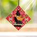 Trend Setters Looney Tunes Daffy Duck Pattern Starfire Prints Hanging Glass Decoration & Suncatcher Glass | 3.5 H x 3.5 W x 0.25 D in | Wayfair