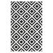 White/Black 120 x 96 x 0.5 in Rug - George Oliver Alika Abstract Diamond Trellis Area Rug, Polyester | 120 H x 96 W x 0.5 D in | Wayfair