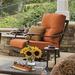 Tropitone Ravello Patio Chair w/ Cushions Metal in Brown | 35.5 H x 31 W x 34.5 D in | Wayfair 660911_GRE_Gold Coast