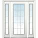 Verona Home Design Smooth External Grilles Primed Fiberglass Prehung Front Entry Doors Fiberglass | 80 H x 60 W x 1.75 D in | Wayfair ZZ29501R