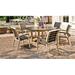 Telescope Casual Bazza Stacking Patio Dining Chair Sling in Gray | 35.5 H x 26.5 W x 25 D in | Wayfair Z31D13D04