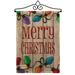 Breeze Decor Bright Merry Christmas Winter Impressions 2-Sided Burlap 19 x 13 in. Garden Flag in Brown/Gray | 18.5 H x 13 W x 1 D in | Wayfair