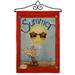 Breeze Decor Fun in Summer the Sun Impressions Decorative Vertical 2-Sided Burlap 19 x 13 in. Garden Flag in Red | 18.5 H x 13 W x 1 D in | Wayfair