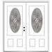 Verona Home Design Grace Primed Steel Prehung Front Entry Door Metal | 82.25 H x 74 W x 80 D in | Wayfair ZZ3656674L