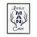 Viv + Rae™ Leite Little Man Cave Antlers Wood Grain Decorative Plaque Wood in Brown | 14 H x 11 W x 1.5 D in | Wayfair