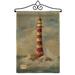 Breeze Decor Lighthouse by the Sea Coastal Nautical Impressions Decorative Vertical 2-Sided Burlap 19 x 13 in. Garden Flag in Gray | Wayfair