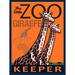 Zoomie Kids Chriopher The Little Zoo Keeper Giraffe Canvas Art Canvas in Brown/Orange | 24 H x 18 W x 1.5 D in | Wayfair