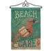 Breeze Decor Seahorse Beach Hair Coastal Nautical Impressions Decorative Vertical 2-Sided 19 x 13 in. Garden Flag in Green | Wayfair