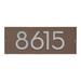 Montague Metal Products Inc. Floating Modern 4" Number Horizontal Address Plaque (4 Digits) Metal in Brown | 6 H x 16.5 W x 1 D in | Wayfair