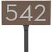 Montague Metal Products Inc. Floating 1-Line Lawn Address Sign Metal in Brown | 6 H x 12.5 W x 1 D in | Wayfair HMP-043-L-S-BA