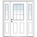 Verona Home Design Smooth Grilles Primed Fiberglass Prehung Front Entry Doors Fiberglass | 80 H x 64 W x 1.75 D in | Wayfair ZZ29730R