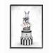 Stupell Industries 'Fashion Rabbit Box Stack Pink Neutral Gray Painting' Graphic Art Paper in Gray/Green | 20 H x 16 W x 1.5 D in | Wayfair