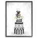 Stupell Industries 'Fashion Box Stack Pet Dog Gray' Graphic Art Paper in Black | 20 H x 16 W x 1.5 D in | Wayfair ygg-167_fr_16x20