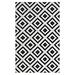 White/Black 96 x 60 x 0.5 in Rug - George Oliver Alika Abstract Diamond Trellis Area Rug, Polyester | 96 H x 60 W x 0.5 D in | Wayfair