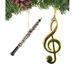 The Holiday Aisle® 2 Piece Oboe Player's Favorite Hanging Figurine Ornament Set Metal in Brown/Yellow | 6 H x 3 W x 1 D in | Wayfair