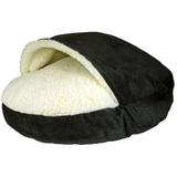 Snoozer Pet Products Cozy Cave Luxury Orthopedic Hooded Dog Bed Memory Foam/Suede in Black | 12 H x 25 W x 25 D in | Wayfair 87587