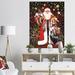 The Holiday Aisle® 'Happy Santa Claus Magic of Christmas' Painting Canvas in Black/Green/Red | 20 H x 1 D in | Wayfair