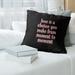 East Urban Home Love Is a Choice Quote Chalkboard Style Pillow Polyester/Polyfill/Leather/Suede in Red | 14 H x 14 W x 3 D in | Wayfair