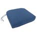 Darby Home Co Encinitas Double-Piped Indoor/Outdoor Sunbrella Contour Chair Cushion w/ Ties & Zipper in Blue | 3.5 H x 23 W in | Wayfair