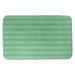 Ebern Designs Leffel Lined Diamonds Rectangle Non-Slip Geometric Bath Rug Memory Foam in Green/Brown | 19 W x 26 D in | Wayfair