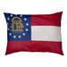 Tucker Murphy Pet™ Burien Georgia Flag Designer Pillow Fleece, Polyester in Red | 17 H x 52 W x 42 D in | Wayfair AB5BD168B3344E03992EE812D8138802