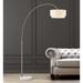 Corrigan Studio® Dina 81" Arched Floor Lamp Metal in Gray/White | 81 H in | Wayfair 230B5CCC294C40768034832D1A1AD254