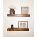 Kelly Clarkson Home Alouette 2 Piece Pine Solid Wood Floating Shelf Wood in Brown | 1.5 H x 30 W x 7 D in | Wayfair