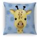 Isabelle & Max™ Rodrick Giraffe Baby Polka Dots Throw Pillow Eco-Fill/Polyester in Blue | 18 H x 18 W x 4 D in | Wayfair