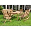 Rosecliff Heights Leroy Rectangular 8 - Person Outdoor Dining Set Wood in White/Brown | 30 H x 83 W x 36 D in | Wayfair