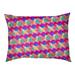 Tucker Murphy Pet™ Campion Octagons Cat Bed Designer Pillow Fleece, Polyester in Pink | 14 H x 32.5 W x 42.5 D in | Wayfair