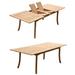 Rosecliff Heights Stephanie Rectangular 6 - Person Teak Outdoor Dining Set Metal in Brown/White | 30.5" H x 71" L x 40" W | Wayfair