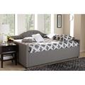 Red Barrel Studio® Oak Park Daybed w/ Trundle Metal in Gray | 31.3 H x 58.3 W x 82.68 D in | Wayfair 418A2B9D6A684325AFE27FF9BC99A3F4