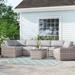 Sol 72 Outdoor™ Dayse Fully Assembled 5 - Person Seating Group w/ Cushions |All-weather wicker sectional in Gray | 26 H x 122 W x 66 D in | Wayfair