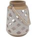 World Menagerie Ceramic Lantern Ceramic in Brown/White | 8.75 H x 6.25 W x 6.25 D in | Wayfair DE09AE9181C54F62B5C5701F347216D6