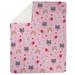 East Urban Home Cats Fleece Throw Microfiber/Fleece/Microfiber/Fleece in Pink | 60 W in | Wayfair 5E8E612E8ECB48EE930AAD90AC24E942