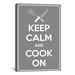 Winston Porter Jetter Keep Calm & Cook on Textual Art on Canvas in Gray | 90 H x 60 W x 1.5 D in | Wayfair 97832381FBAF473C834E0FF69B4E8B37