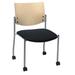 KFI Studios Evolve 19" W Stackable Waiting Room Chair w/ Metal Frame Vinyl/Wood/Metal in Gray/Black/Brown | 31.5 H x 19 W x 18.5 D in | Wayfair