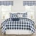 August Grove® Bynum Comforter Set Polyester/Polyfill/Cotton in Blue | King Comforter + 1 Bed skirt + 2 Shams | Wayfair