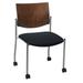 KFI Studios Evolve 19" W Stackable Waiting Room Chair w/ Metal Frame Vinyl/Wood/Metal in Red/Gray/Brown | 31.5 H x 19 W x 18.5 D in | Wayfair