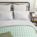 Gracie Oaks Earlville Microfiber Gingham Comforter Set Polyester/Polyfill/Microfiber in Green | Twin Comforter + 1 Pillow Case | Wayfair