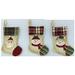 The Holiday Aisle® 3 Piece Mini Stocking Set in Brown/Green/Red | 10 H x 5 W in | Wayfair 31233